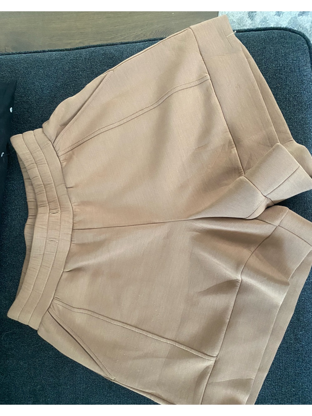 Varley Tan High-Rise Athletic Shorts- Small